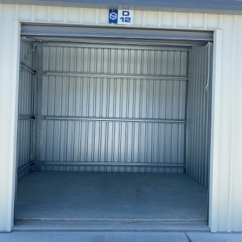 open front angle of storage unit