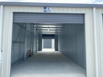 open storage facility with both doors open
